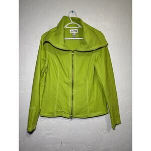 Joseph‎ ribkoff neon green athletic stretch jacket womens 14 outdoor hiking gym